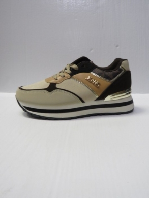 Buty sportowe damskie na płaskim (36-41) JLO-121 BEIGE/BROWN