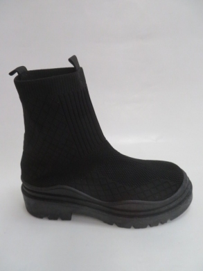 Botki damskie jesienne na koturnie (36-41) 88-36  ALLBLACK