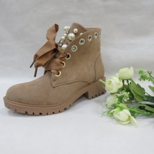 Botki damskie na płaskim (36-41) 8371 KHAKI
