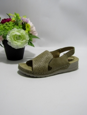 Sandały damskie na koturnie (36-41) K01-3 KHAKI