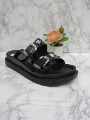 Klapki damskie na płaskim (36-41) 100-326 BLACK