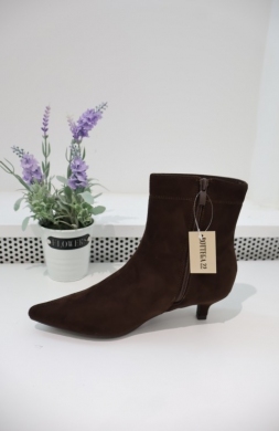 Botki damskie na szpilce (36-41) 181-286 BROWN