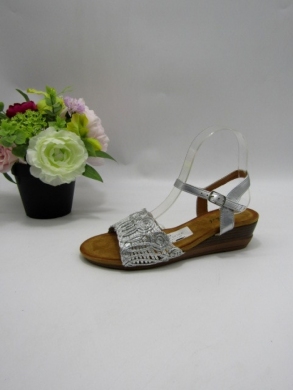 Sandały damskie na koturnie (36-41) CM106 SILVER