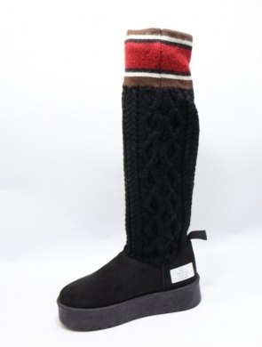 Kozaki damskie na płaskim (36-41) 6469 BLACK