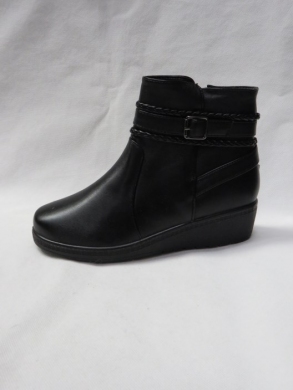 Botki damskie ocieplane na płaskim (36-42) 8123-1 BLACK