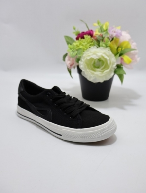 Trampki damskie na płaskim (36-41) 888-5 BLACK