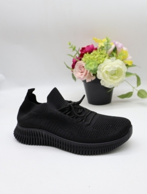 Buty sportowe damskie na płaskim (36-41) 80290 BLACK