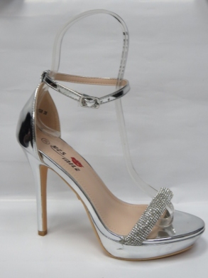 Sandały damskie na szpilce (36-41) 8538 SILVER