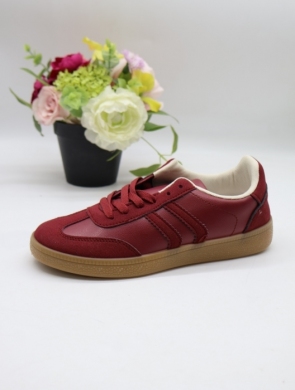 Buty sportowe damskie na płaskim (36-41) JS1290 WINE