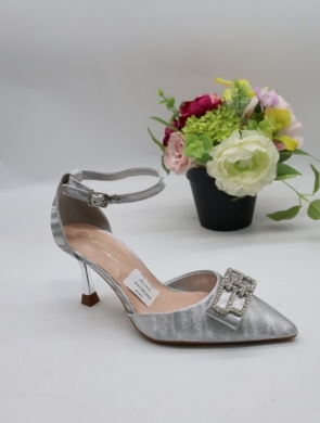 Sandały damskie na szpilce (36-41) 8568 SILVER