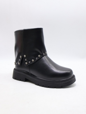 Botki dziewczęce ocieplane (31-36) 9907C BLACK