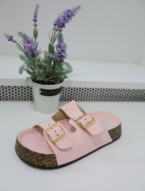 Klapki damskie na płaskim (36-41) 1157 PINK