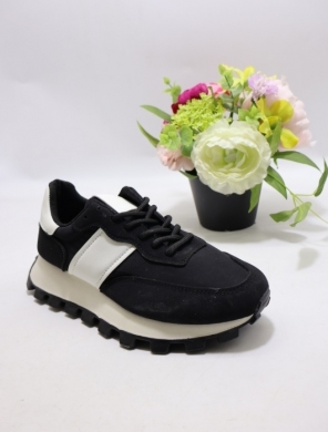 Buty sportowe damskie na płaskim (36-41) XBC25611 BLACK