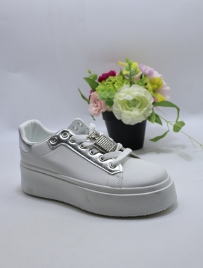 Buty sportowe damskie na płaskim (36-40) 681 SILVER