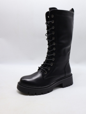 Botki damskie ocieplane na płaskim (36-41) 588-22 BLACK