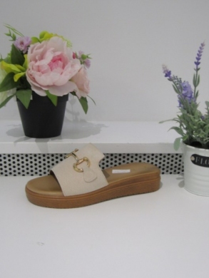 Klapki damskie na płaskim (36-41) 9203 BEIGE