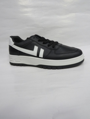 Buty sportowe damskie na płaskim (36-41) J2319 BLACK/WHITE