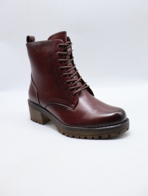 Botki damskie ocieplane na obcasie (36-41) YCC-50 BURGUNDY