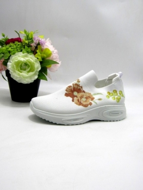 Buty sportowe damskie na płaskim (36-41) XG-32 WHITE/FLOWE