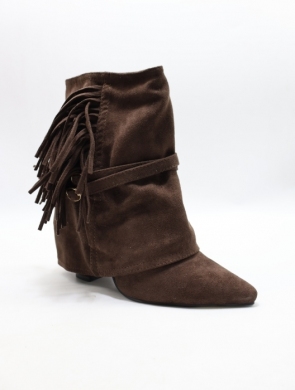Botki damskie na obcasie (36-41) 2517 BROWN