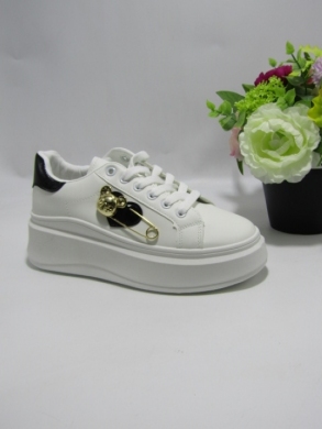 Buty sportowe damskie na płaskim (36-41) YH42 BLACK