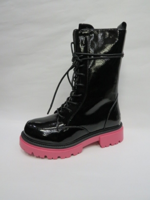 Kozaki damskie ocieplane na płaskim (36-41) F8193-25 BLACK