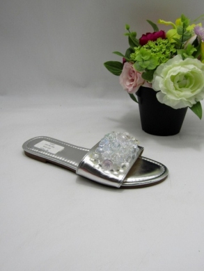 Klapki damskie na płaskim (36-41) 2511 SILVER