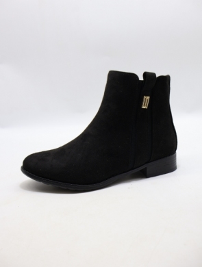Botki damskie ocieplane na płaskim (36-41) H2178A BLACK