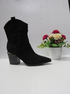 Botki damskie na obcasie (36-41) 9599A BLACK
