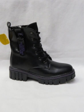 Trapery dziewczęce ocieplane (32-37) A115 BLACK/PURPLE