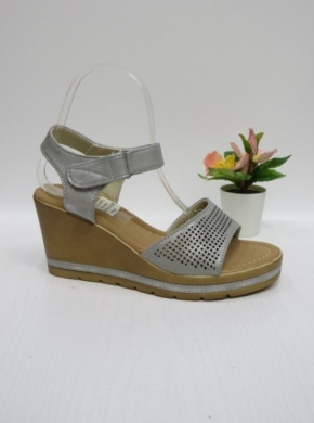 Sandały damskie na koturnie (36-41) B3210 SILVER