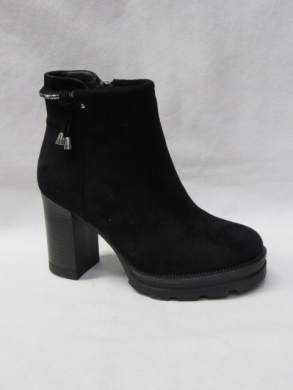 Botki damskie ocieplane na obcasie (36-41) 8355 BLACK