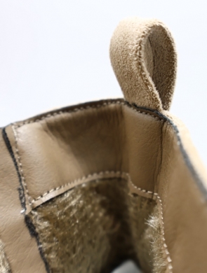 Botki damskie ocieplane na obcasie (36-41) 5817-2 KHAKI
