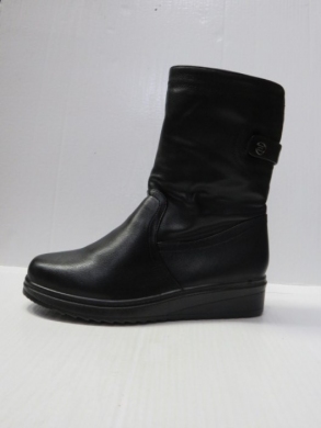 Botki damskie ocieplane na płaskim (39-43) 2322-6 BLACK