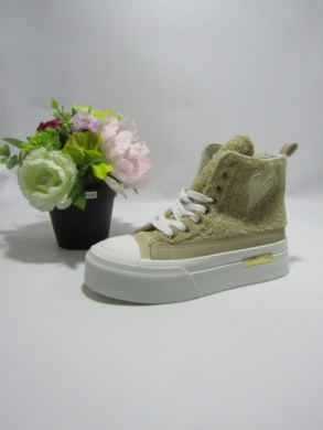 Trampki damskie na koturnie (36-41) 9131 KHAKI
