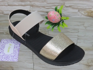 Sandały damskie na płaskim (36-41) Q38129 BEIGE