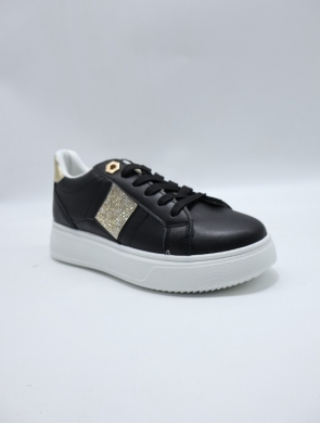 Buty sportowe damskie na płaskim (36-41) WW171 BLACK/GOLD