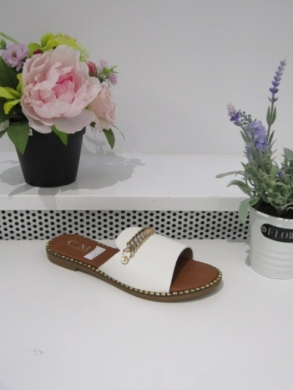 Klapki damskie na płaskim (36-41) 5183 WHITE