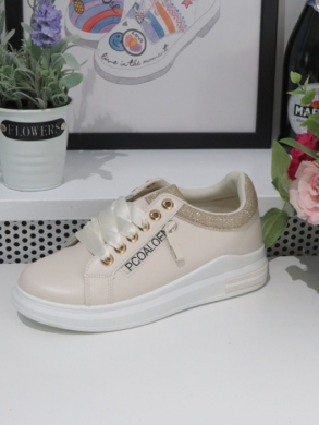 Buty sportowe damskie na płaskim (36-41) EV60 BEIGE