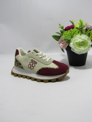 Buty sportowe damskie na płaskim (36-41) YH56 WINE