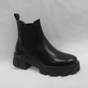 Botki damskie na płaskim (36-41) HBL-2 BLACK/PU