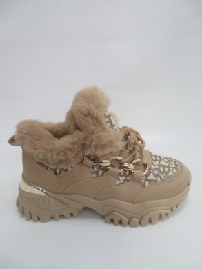 Sneakersy damskie ocieplane niskie (36-41) 219 KHAKI