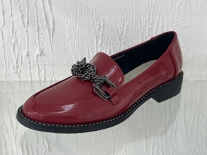 Mokasyny damskie na płaskim (36-41) GD-FL717 BURGUNDY