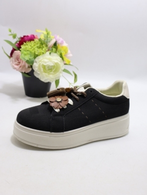 Buty sportowe damskie na płaskim (36-41) C3930 BLACK
