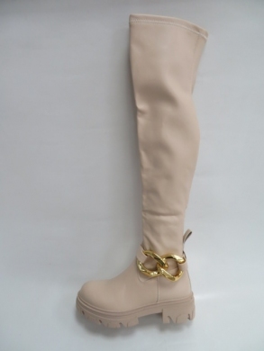 Kozaki damskie jesienne na płaskim (36-41) RQ416 BEIGE