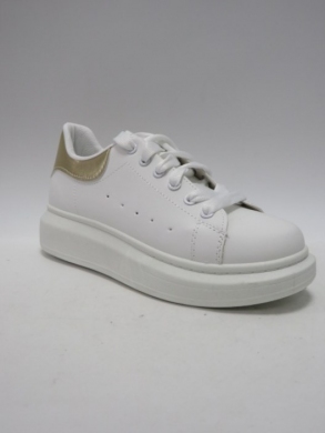 Buty sportowe damskie na płaskim (36-41) BO-632 WHIT/GOLD