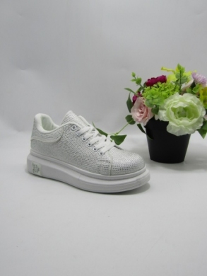 Buty sportowe damskie na płaskim (36-41) 8936 WHITE