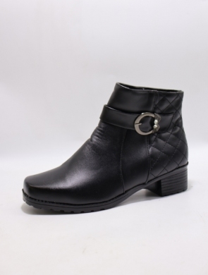 Botki damskie ocieplane na obcasie (36-42) LX2602 BLACK