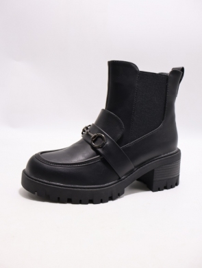 Botki damskie ocieplane na obcasie (36-41) H2259-1 BLACK