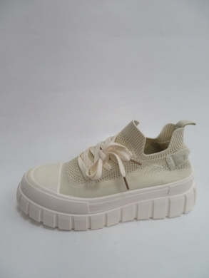 Trampki damskie na koturnie (36-41) 1734 BEIGE